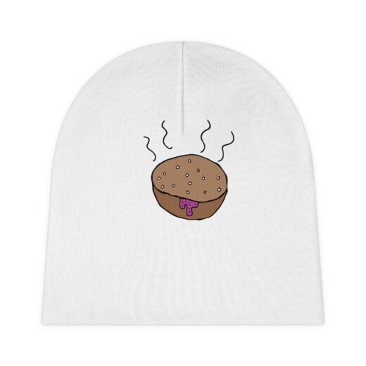 Baby Beanie — Cute Steaming Donut / Pastry Graphic Infant Hat