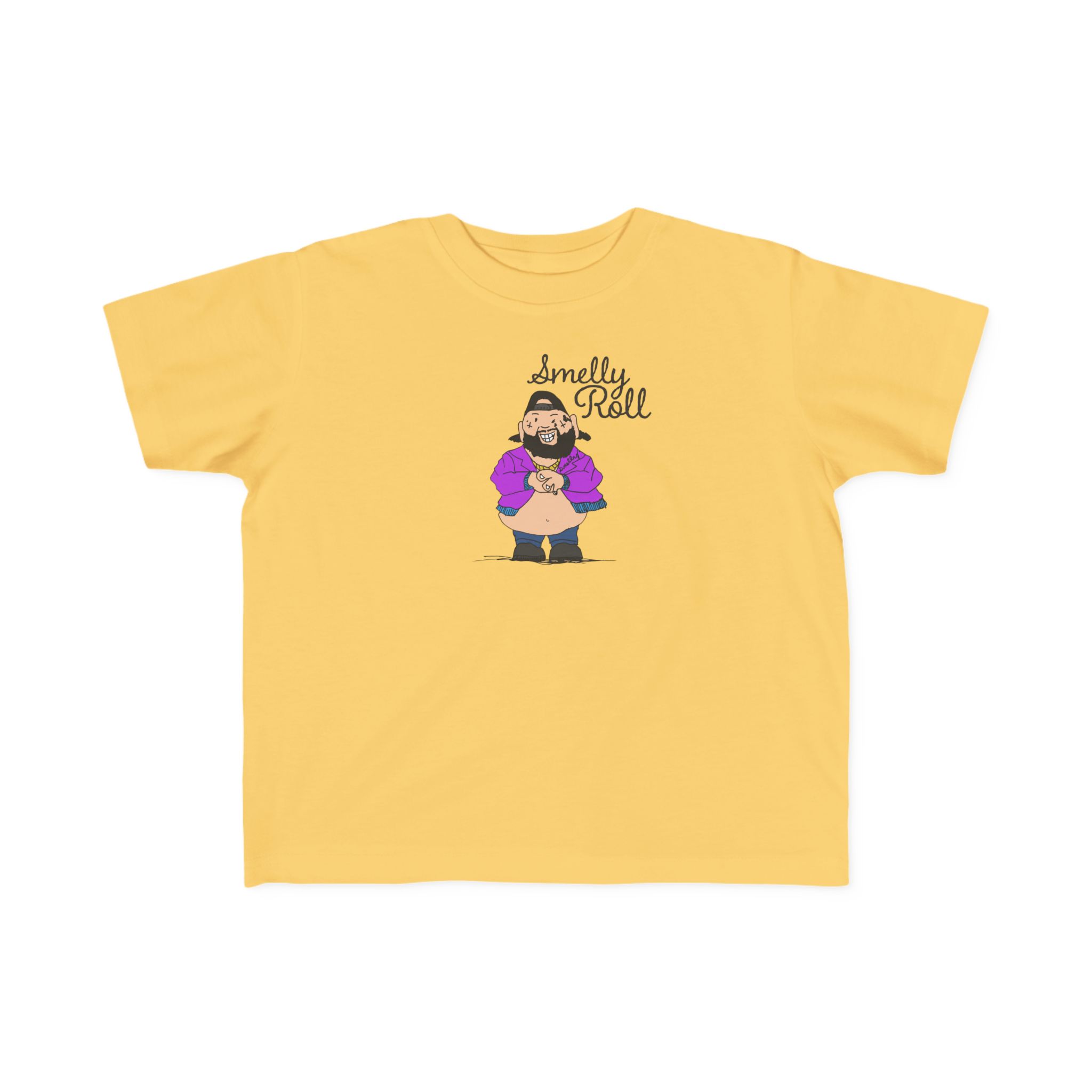 Smelly Roll Toddler T‑Shirt — Cute Cartoon Character Tee for Kids