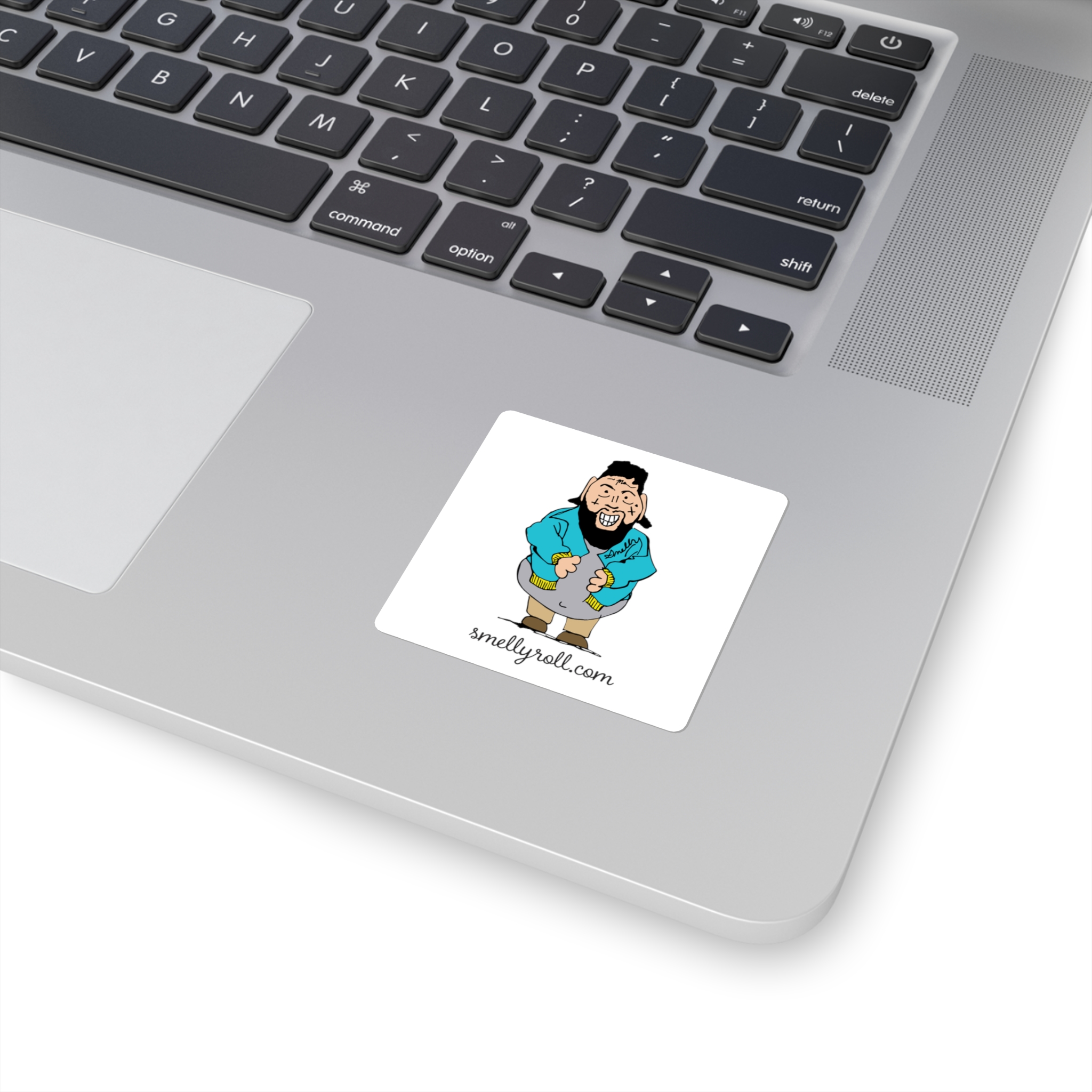 Square Sticker – Funny Cartoon Character - Image 2